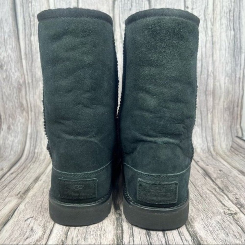 UGG Classic Short Zip Phillip Lim Black Suede Sheepskin Boots Women's Size 9.5 - Picture 2 of 8